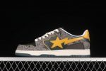 A Bathing Ape Bape SK8 Sta Grey Mustard Yellow 1