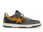 A Bathing Ape Bape SK8 Sta Grey Mustard Yellow