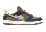 A Bathing Ape Bape SK8 Sta Navy Khaki Grey