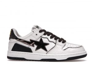 A Bathing Ape Bape SK8 Sta White Silver