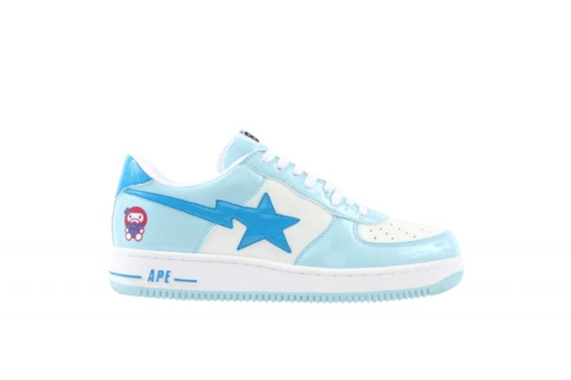 A Bathing Ape Bape Sta Patent Leather Light Blue