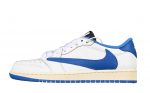 Air Jordan 1 Retro Low OG SP Fragment x Travis Scott Sail Military Blue