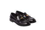 Brushed leather penny loafers Black 1.jpg