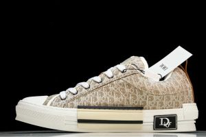 D1or B23 Skater Low Top Beige Oblique Jacquard