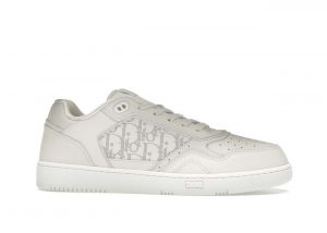 D1or B27 Low Top White Calfskin