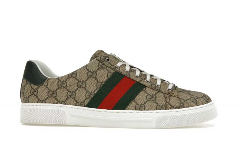 Gucci Ace Web Beige Ebony