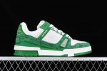 Louis Vuitton Trainer Green Monogram Denim White 2