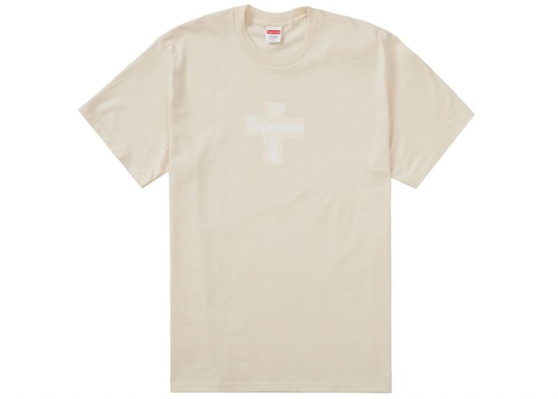 Supreme Cross Box Logo Tee Natural