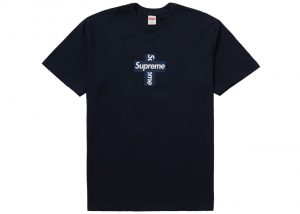 Supreme Cross Box Logo Tee Navy