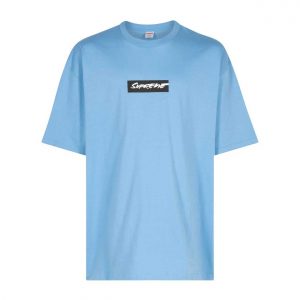 Supreme Futura Box Logo Tee Bright Blue