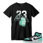 aj 1 high og green glow t shirt match number 23 panther 9g142.jpeg