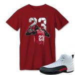 aj 12 retro red taxi t shirt match number 23 panther uqshy.jpeg