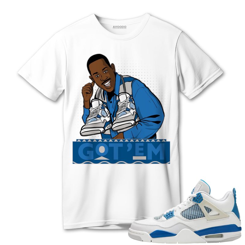 aj 4 industrial blue t shirt match 90s tv series got em 8n7oy.jpeg