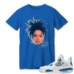 aj 4 industrial blue t shirt match lauryn hill head zkke3.jpeg