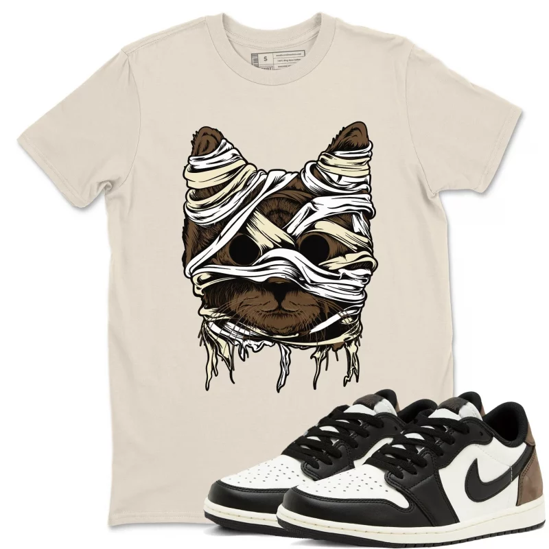 cat mummy air jordan 1 mocha sneaker matching t shirt natural wibuprintcom damlq.webp