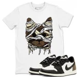 cat mummy air jordan 1 mocha sneaker matching t shirt white wibuprintcom gbyjk.webp