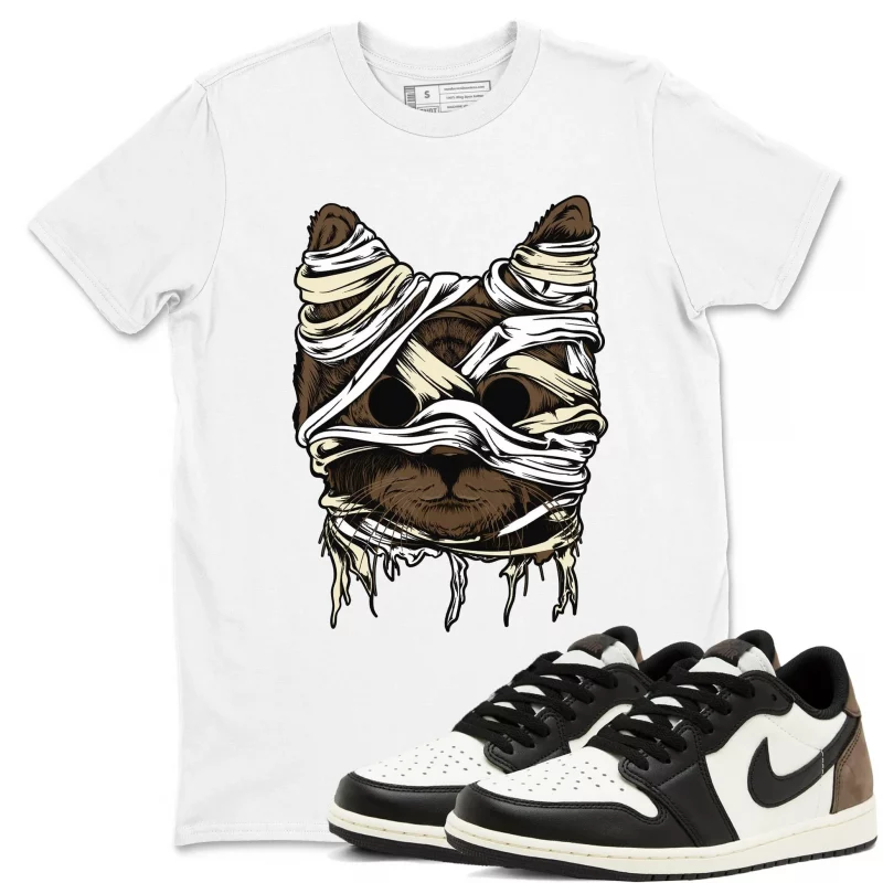 cat mummy air jordan 1 mocha sneaker matching t shirt white wibuprintcom gbyjk.webp