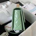 chanel as3908 cc small flap bag with top handle shiny calfskin green gold 005 luxibags.ru .jpg