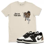 give me your soul air jordan 1 mocha sneaker matching t shirt dark chocolate wibuprintcom r2qtb.webp