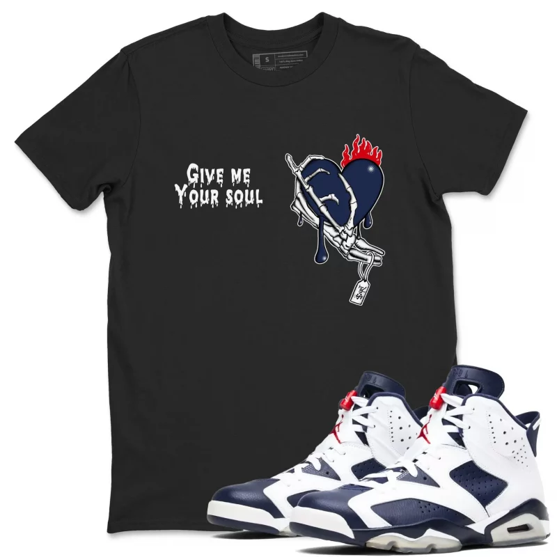 give me your soul air jordan 4 white thunder sneaker matching t shirt white g92vd.webp