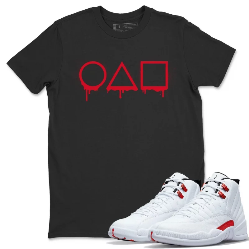 squid game air jordan 4 red thunder sneaker match white t shirt tlx4w.webp