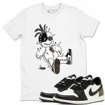 voodoo doll air jordan 1 mocha sneaker matching t shirt dark chocolate wibuprintcom t5bum.webp