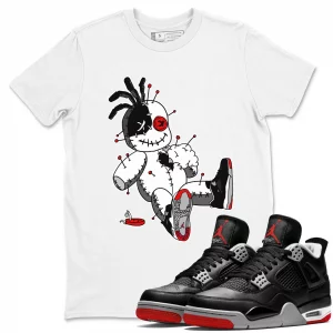 voodoo doll air jordan 4 bred reimagined sneaker matching t shirt black htgev.webp