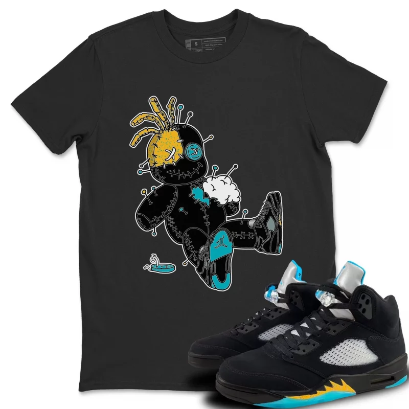 voodoo doll air jordan 4 thunder sneaker t shirt white bootq.webp