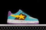 A Bathing Ape Bape Sta Teal Brown Yellow Suede 2