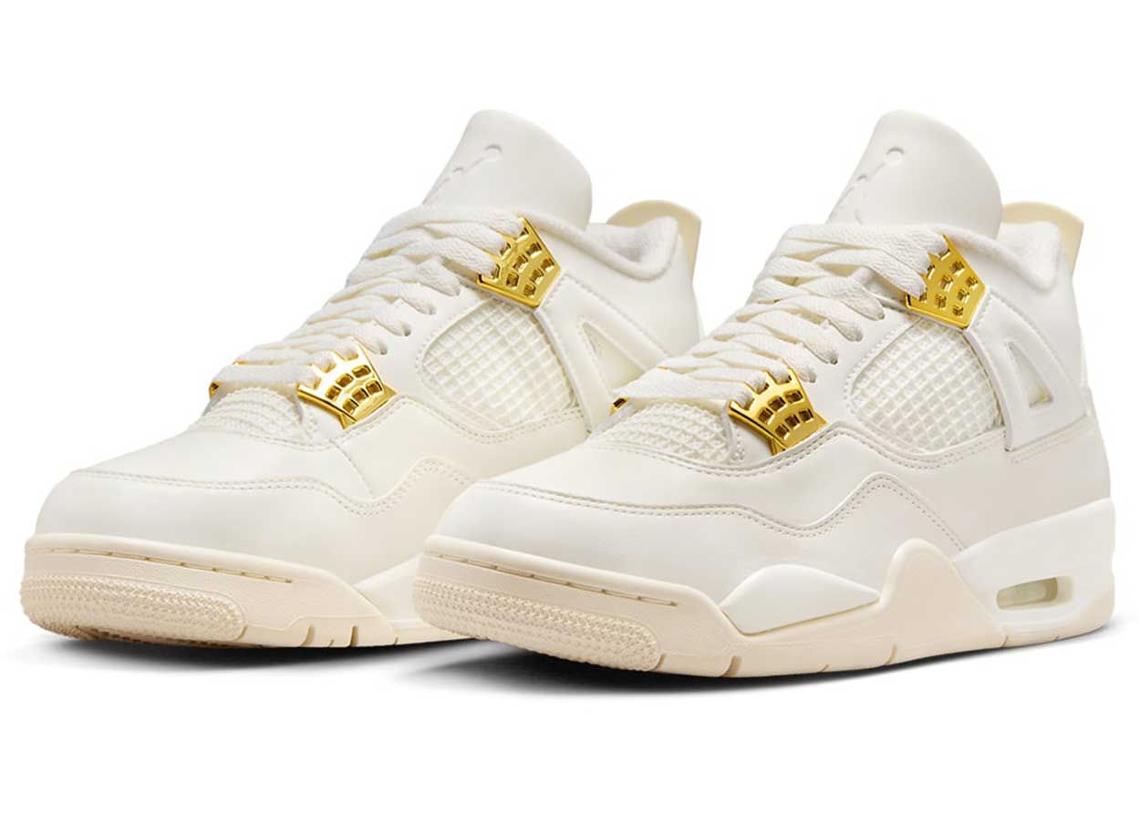 Air Jordan 4 Retro Metallic Gold (Women's) - SneakerDaily.Us