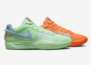 Nike Ja 1 In Mismatched Green & Orange