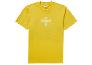 Supreme Cross Box Logo Tee Yellow